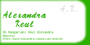 alexandra keul business card